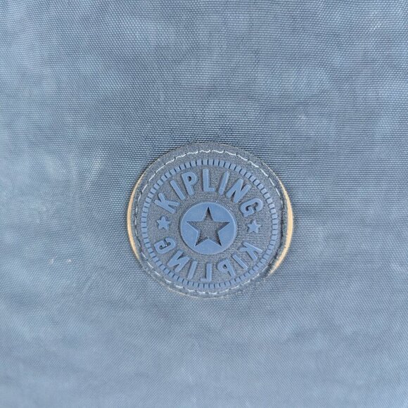 Genuine Kipling Supertaboo Blue Drawstring Zippered Backpack-Used-Good condition - Picture 5 of 11